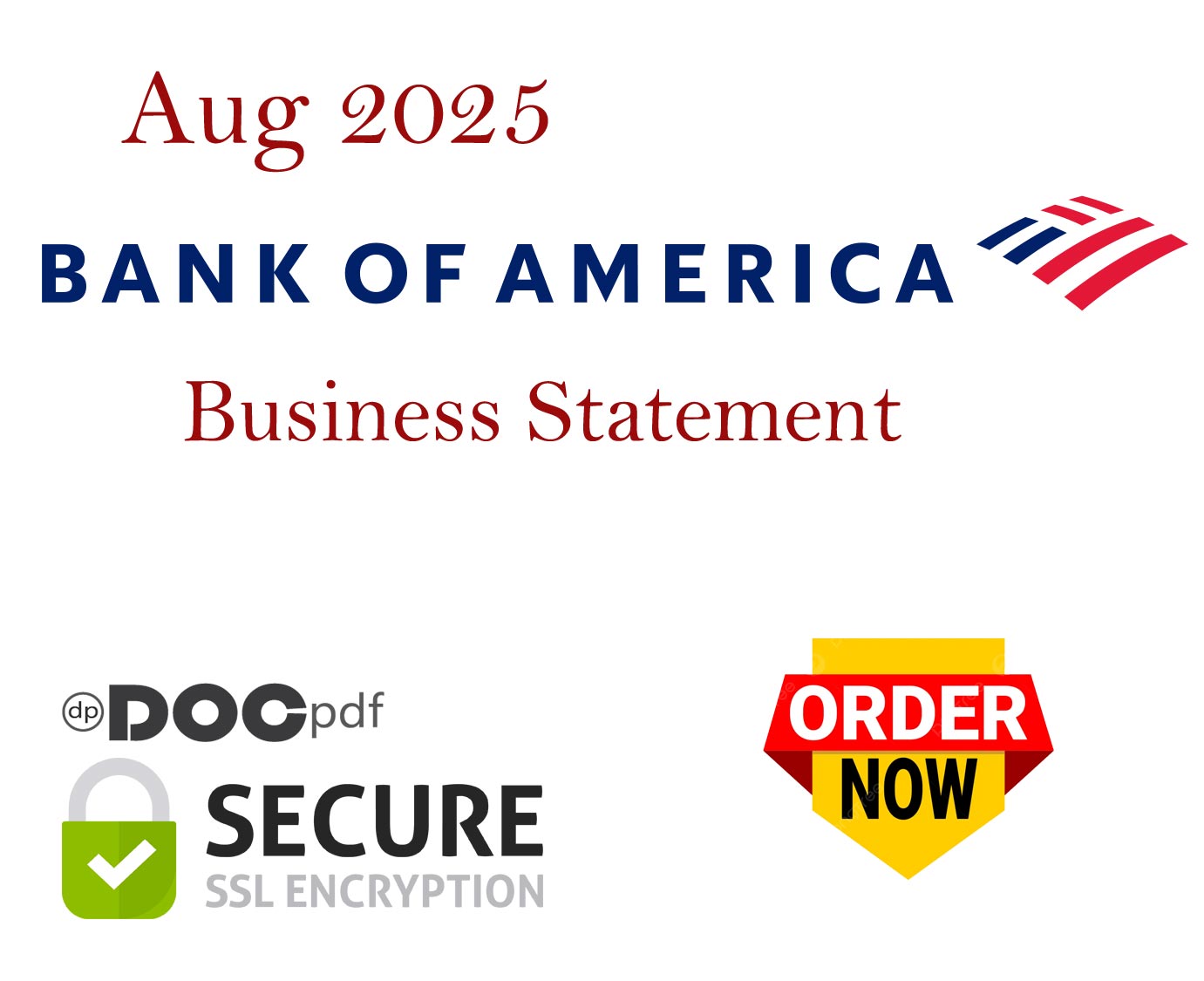 Bank of America August 2025 Business Statement