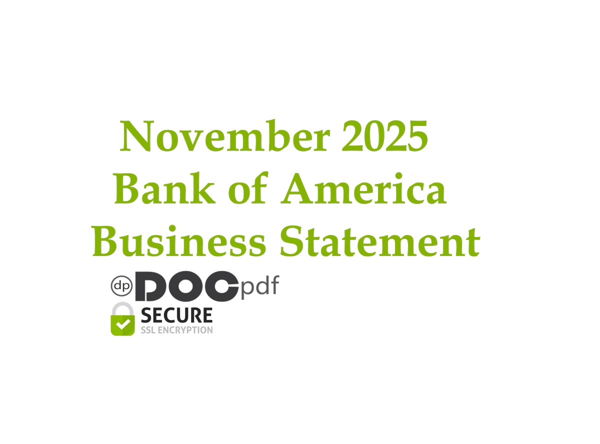 November 2025 Bank of America Business Statement