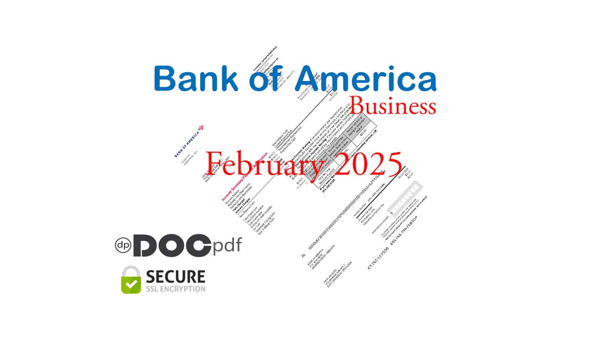 Bank of America Business Bank Statement February 2025