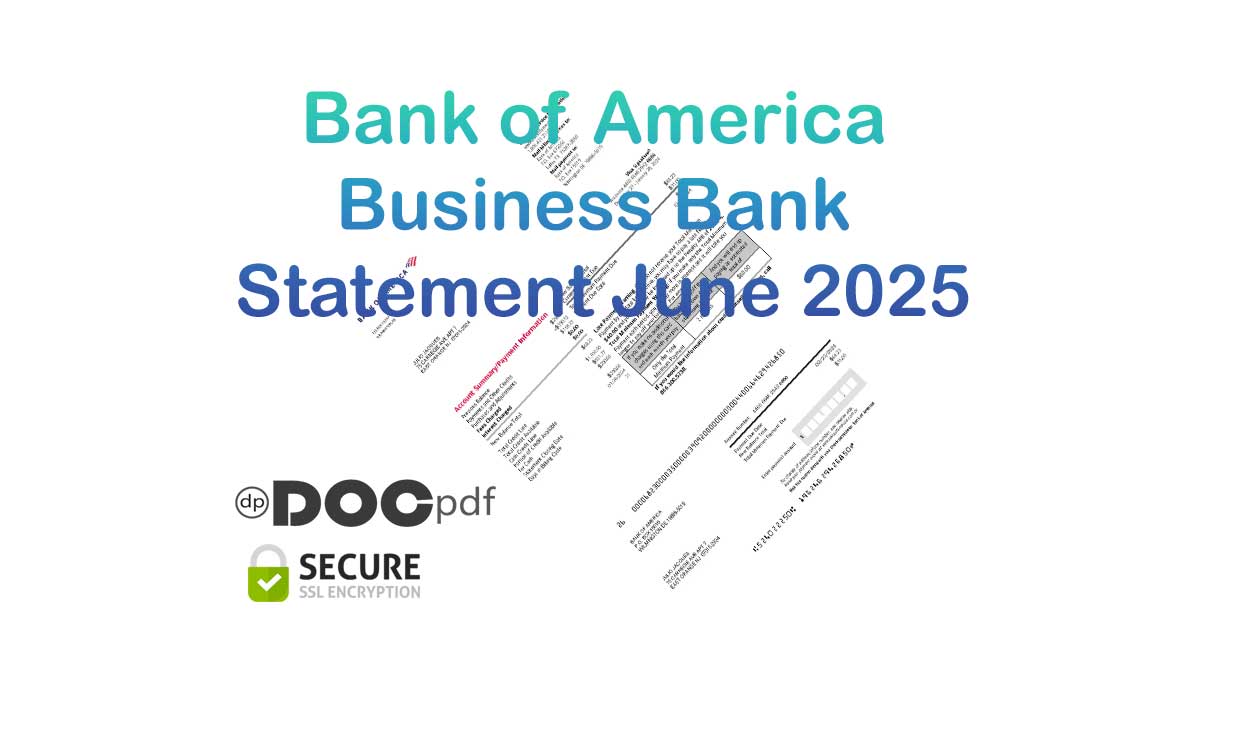 Bank of America Business Bank Statement June 2025