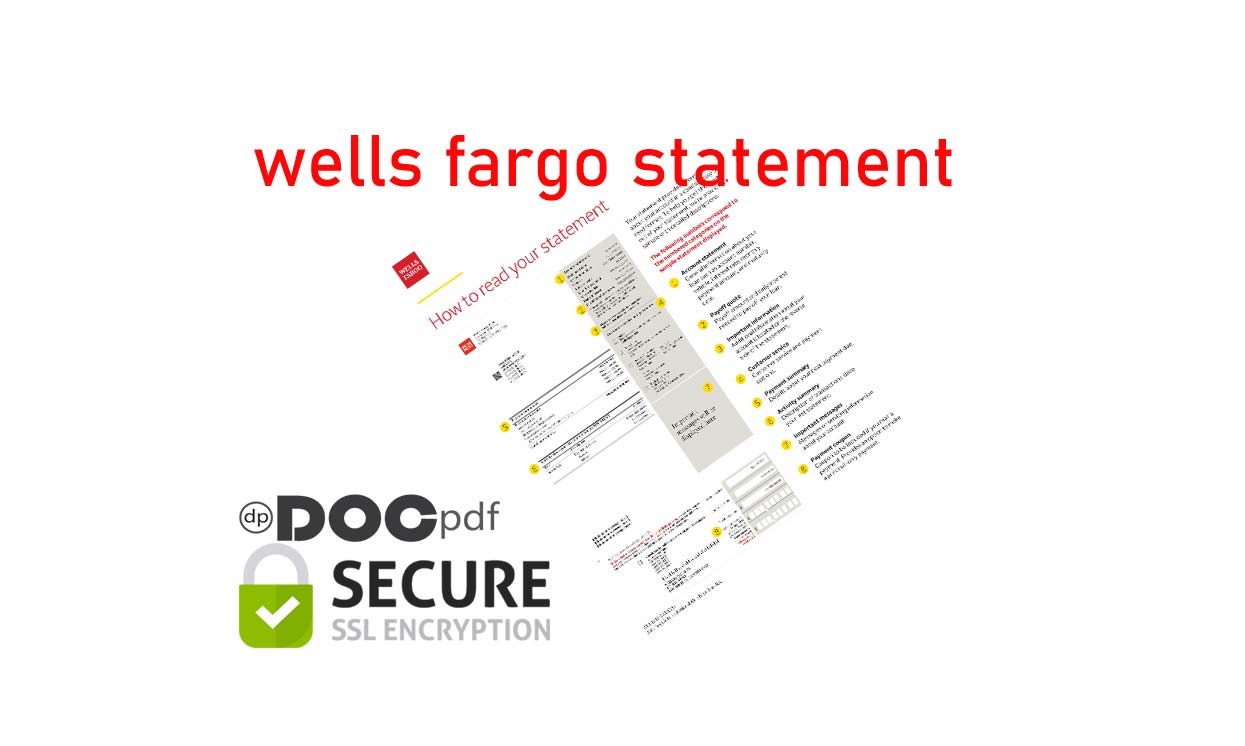 Wells Fargo February 2025 Editable Bank Statement