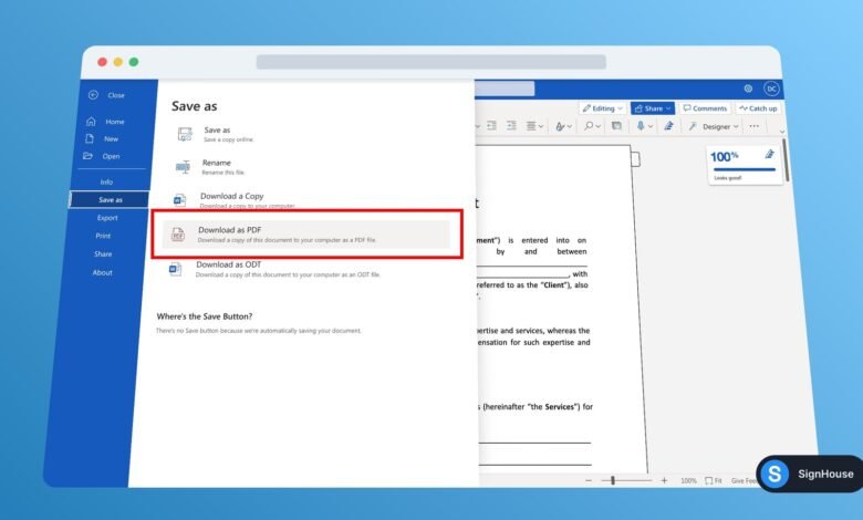How to Make a Word Doc a PDF